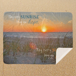 Couverture Sherpa Citation Inspirationnelle Peinture Sunrise
