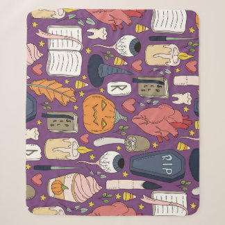 Couverture Sherpa Citrouilles d'Halloween, motif sans couture de sor