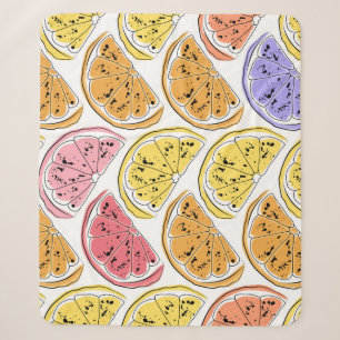 Couverture Sherpa Citrus citron vintage Texture d'été