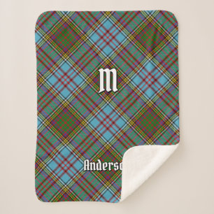 Couverture Sherpa Clan Anderson Tartan Sherpa Blanket