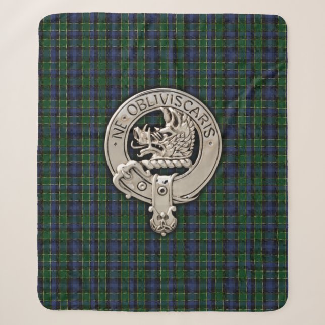 Couverture Sherpa Clan Campbell Crest & Tartan (Devant)