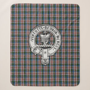 Couverture Sherpa Clan Donnachaidh (Robertson) Crest & Dress Tartan