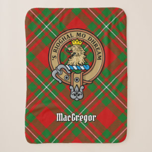 Couverture Sherpa Clan Gregor Crest sur Tartan