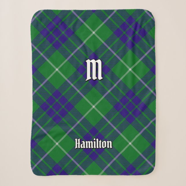 Couverture Sherpa Clan Hamilton Chasse Tartan Sherpa Blanket (Devant)