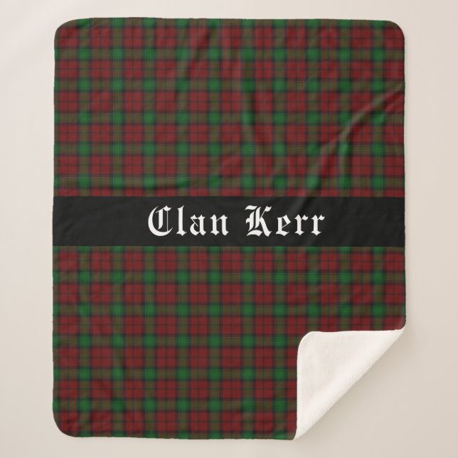 Couverture Sherpa Clan Kerr Tartan Motif (Devant)