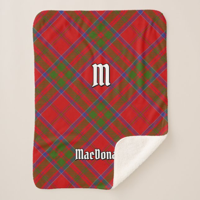 Couverture Sherpa Clan MacDonald de Keppoch Tartan Sherpa Blanket (Devant)