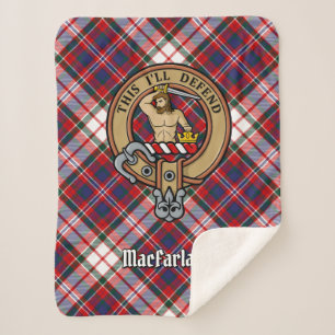 Couverture Sherpa Clan MacFarlane Crest sur le tatan de robe