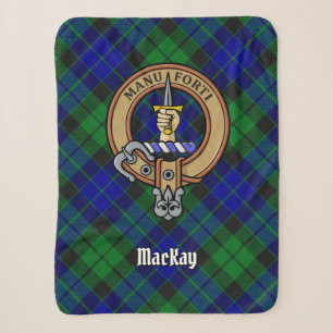Couverture Sherpa Clan MacKay Crest sur Tartan