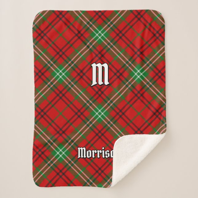 Couverture Sherpa Clan Morrison Red Tartan Sherpa Blanket (Devant)