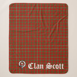 Couverture Sherpa Clan Scott Crest Badge et Tartan
