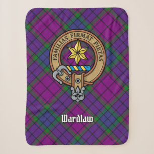 Couverture Sherpa Clan Wardlaw Crest sur Tartan
