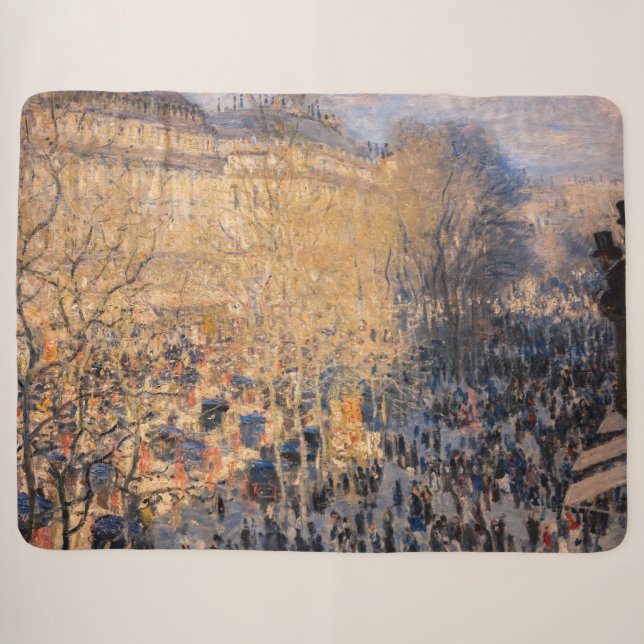 Couverture Sherpa Claude Monet - Boulevard des Capucines à Paris (Devant (Horizontal))