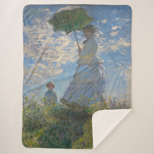 Couverture Sherpa Claude Monet Femme à l'ombrelle Beaux-Arts