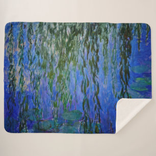 Couverture Sherpa Claude Monet - Lys d'eau avec saule plumant
