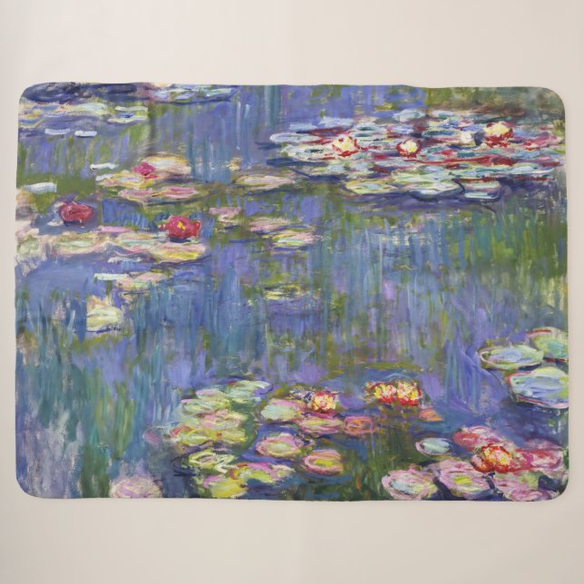Couverture Sherpa Claude Monet - Nymphéas / Nymphéas (Devant (Horizontal))
