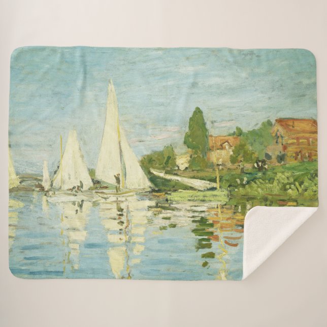 Couverture Sherpa Claude Monet. Régates à Argenteuil (Devant (Horizontal))