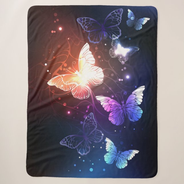 Couverture Sherpa Clowing Night Butterflies (Devant)