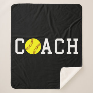 Couverture Sherpa Coach Fast-pitch Softball Gift Idea print