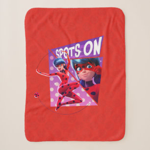 Couverture Sherpa Coccinelle Spots Sur Graphique Violet