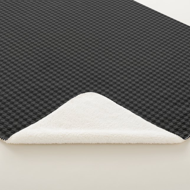 Couverture Sherpa coche noir et gris foncé (3/4)