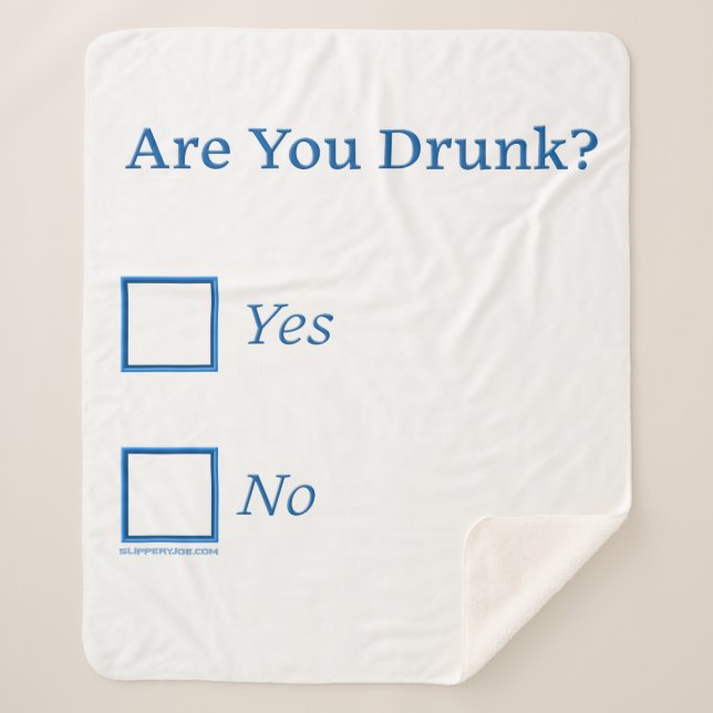 Couverture Sherpa Cochez les cases SlipperyJoe's Are You Drunk marte (Devant)