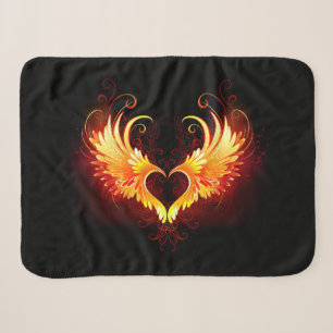 Couverture Sherpa Coeur de feu ange avec ailes