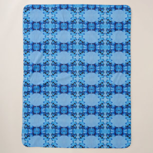 Couverture Sherpa Coeur de teint bleu