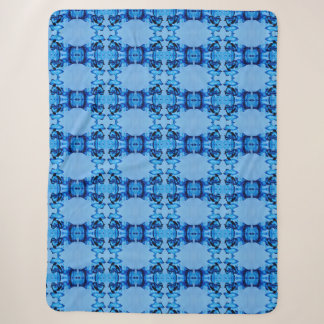 Couverture Sherpa Coeur de teint bleu