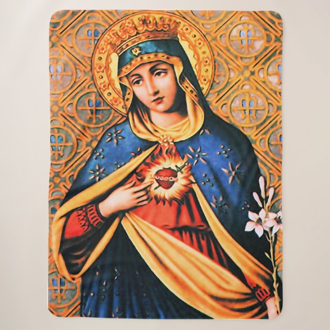 Couverture Sherpa Coeur immaculé de Marie (Devant)