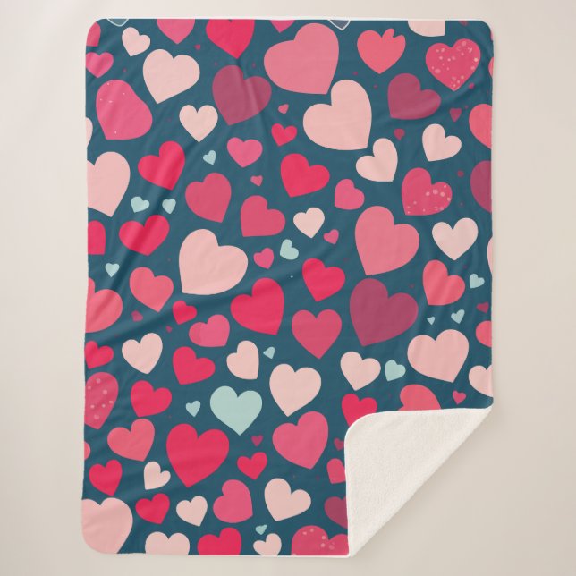 Couverture Sherpa Coeurs (Devant)