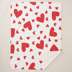 Couverture Sherpa Cœurs Mignons