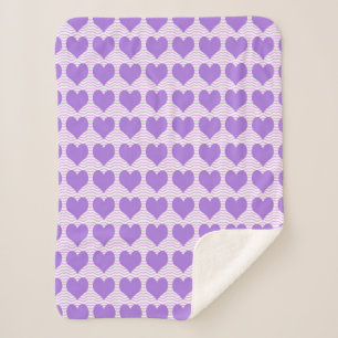 Couverture Sherpa Coeurs pourpres
