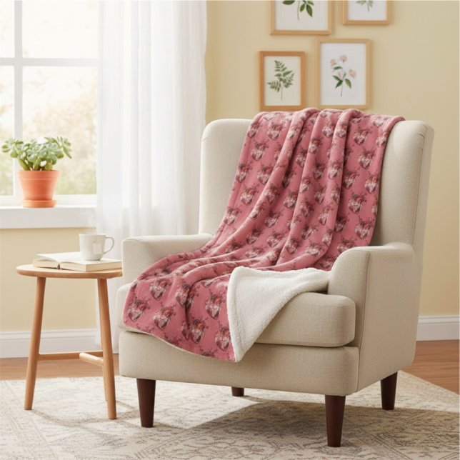 Couverture Sherpa Coeurs Sherpa Blanket (Créateur téléchargé)
