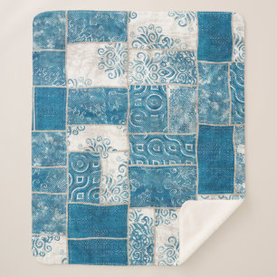 Couverture Sherpa Collage de patchwork : Mélange de Motif de surface