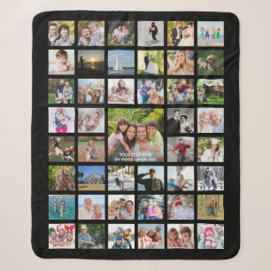 Couverture Sherpa Collage photo 45 images sur mémoire noire