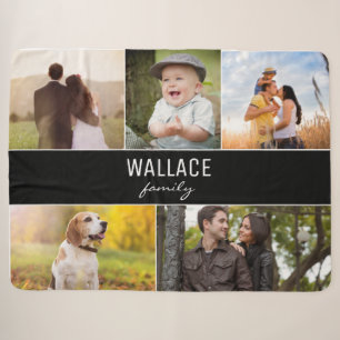Couverture Sherpa Collage photo de conservation de la famille person