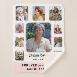 Couverture Sherpa Collage photo de fond de conservation Memorial Pin