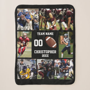 Couverture Sherpa Collage photo de football