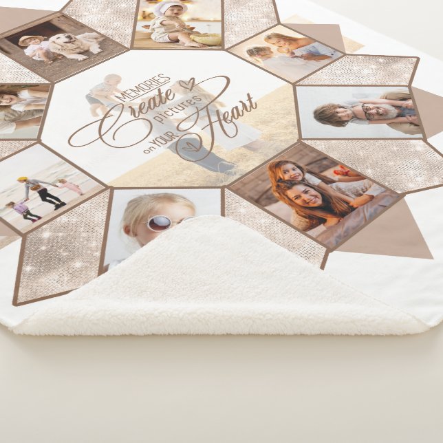 Couverture Sherpa Collage photo de souvenirs Tones de la Terre ID101 (3/4)