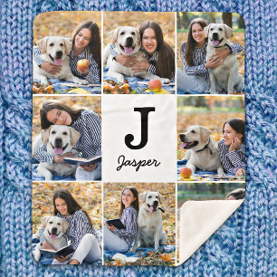 Couverture Sherpa Collage photo d'un Amoureux des chiens de compagni