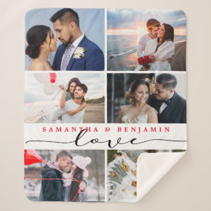 Couverture Sherpa Collage photo Love Script