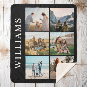 Couverture Sherpa Collage photo moderne 6