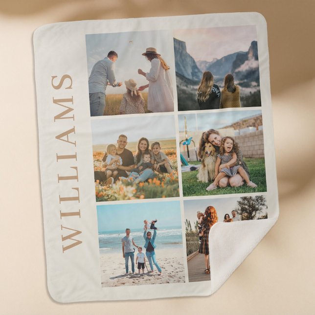 Couverture Sherpa Collage photo moderne 6 (Créateur téléchargé)