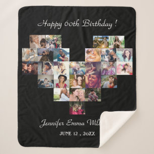 Couverture Sherpa Collage photo moderne 60e anniversaire typographie