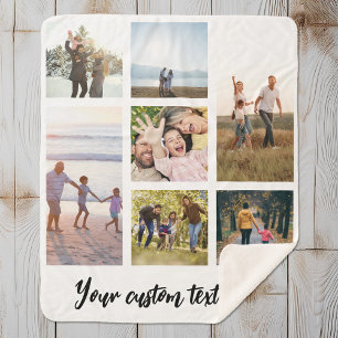 Couverture Sherpa Collage photo personnalisé 7