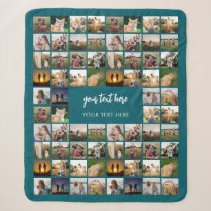 Couverture Sherpa Collage photo personnalisé moderne