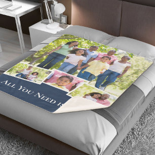 Couverture Sherpa Collage photo personnalisé Tout ce dont vous avez