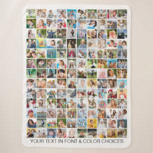 Couverture Sherpa Collage photo simple 130 Personnalisé