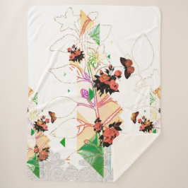 Couverture Sherpa Collage vintage