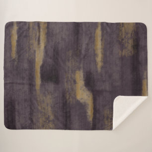 Couverture Sherpa Colles douces Abstraites Plum profond & Or